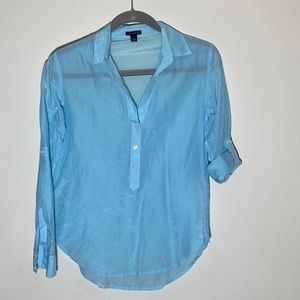Ann Taylor blue blouse